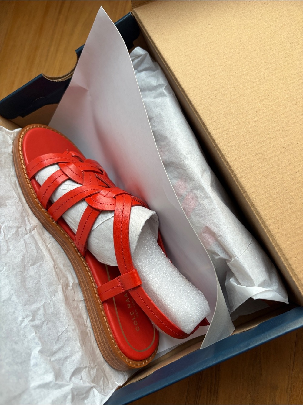 Cole Haan Cole Haan KAMI INTERWOVEN SANDALS summer fig red Fisherman sandals - Picture 2 of 11